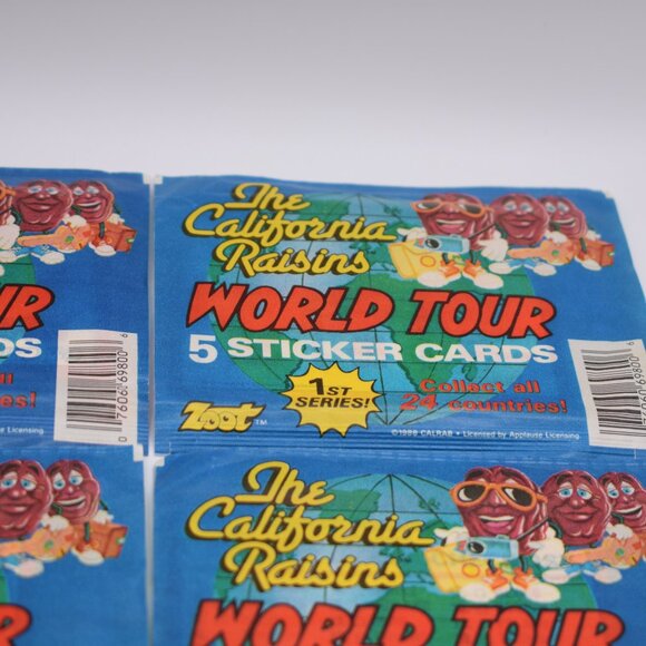 The California Raisins World Tour 5 Sticker Cards 1st Series 1998 by Zoot Italy - Picture 3 of 10